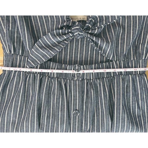 100% Cotton Striped Cut-Out Midi Dress - Picture 11 of 14